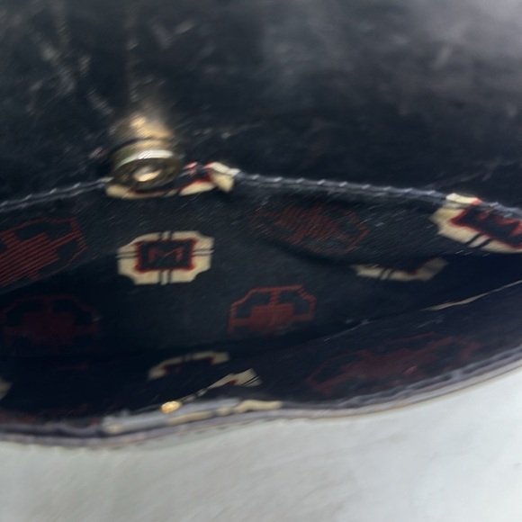 Monet Black Gold Large Satchel As Is Condition - Hole in lining BP6111 - Picture 9 of 14